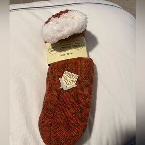 Women's Warm Red Slipper Socks